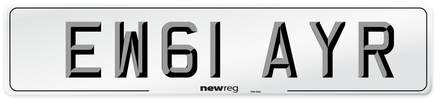 EW61 AYR Number Plate from New Reg